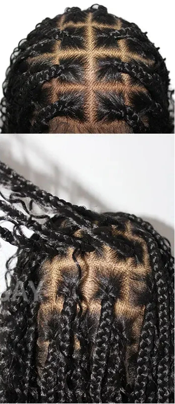 Full Lace Bohemia Box Braided Wigs 12 Inches