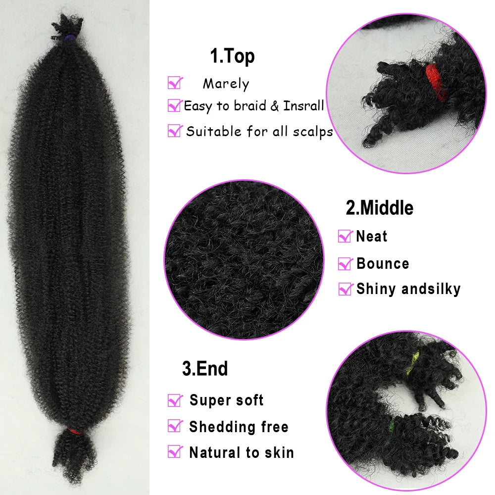 Afro Kinky Marely Braiding Crochet Hair Springy