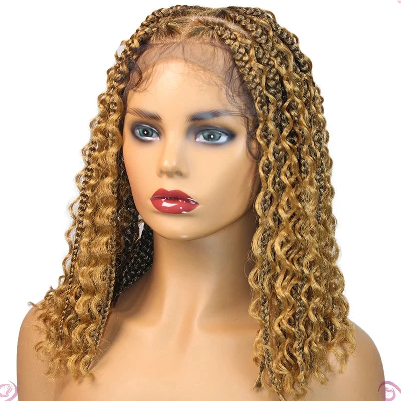 Full Lace Curly Wig Boho Bob Braids