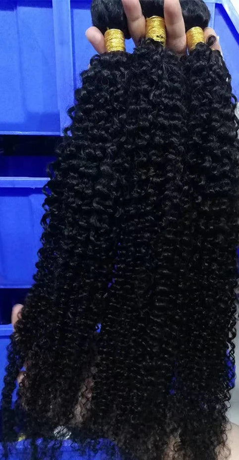 1/3/4 Kinky Curly Peruvian Weave Bundles 8”-30"