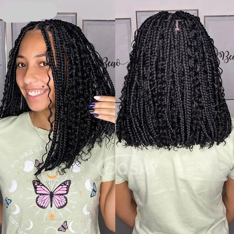 Full Lace Bohemia Box Braided Wigs 12 Inches