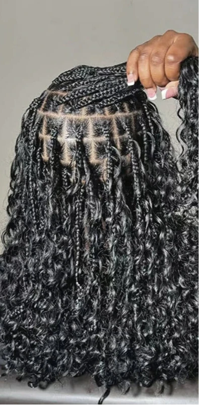 Full Lace Curly Wig Boho Bob Braids