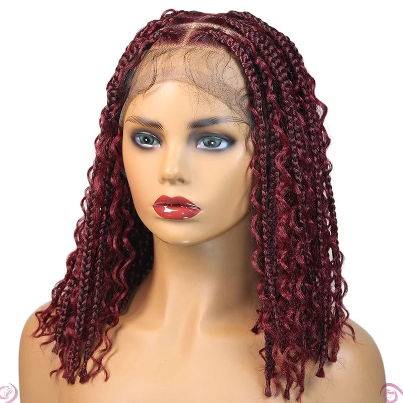 Full Lace Curly Wig Boho Bob Braids