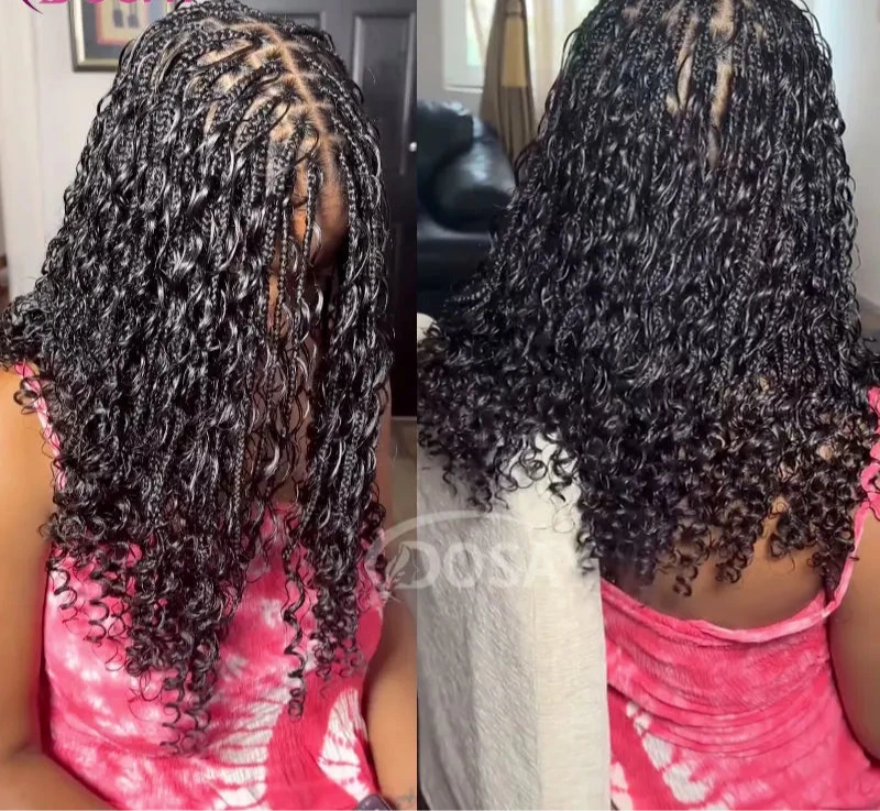 Full Lace Bohemia Box Braided Wigs 12 Inches