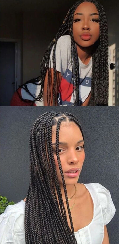 26 Inch Synthetic Hair Box Braided Wigs Long Crochect