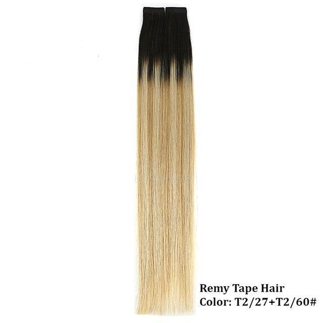 Double Drawn Skin Weft Adhesive Hair Extensions