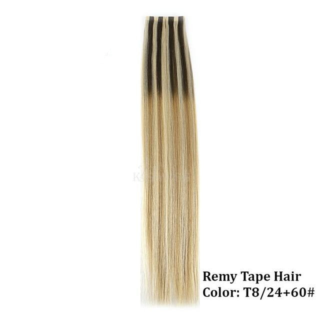 Double Drawn Skin Weft Adhesive Hair Extensions