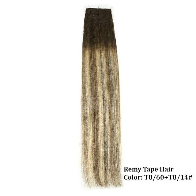 Double Drawn Skin Weft Adhesive Hair Extensions