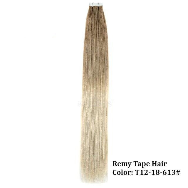 Double Drawn Skin Weft Adhesive Hair Extensions