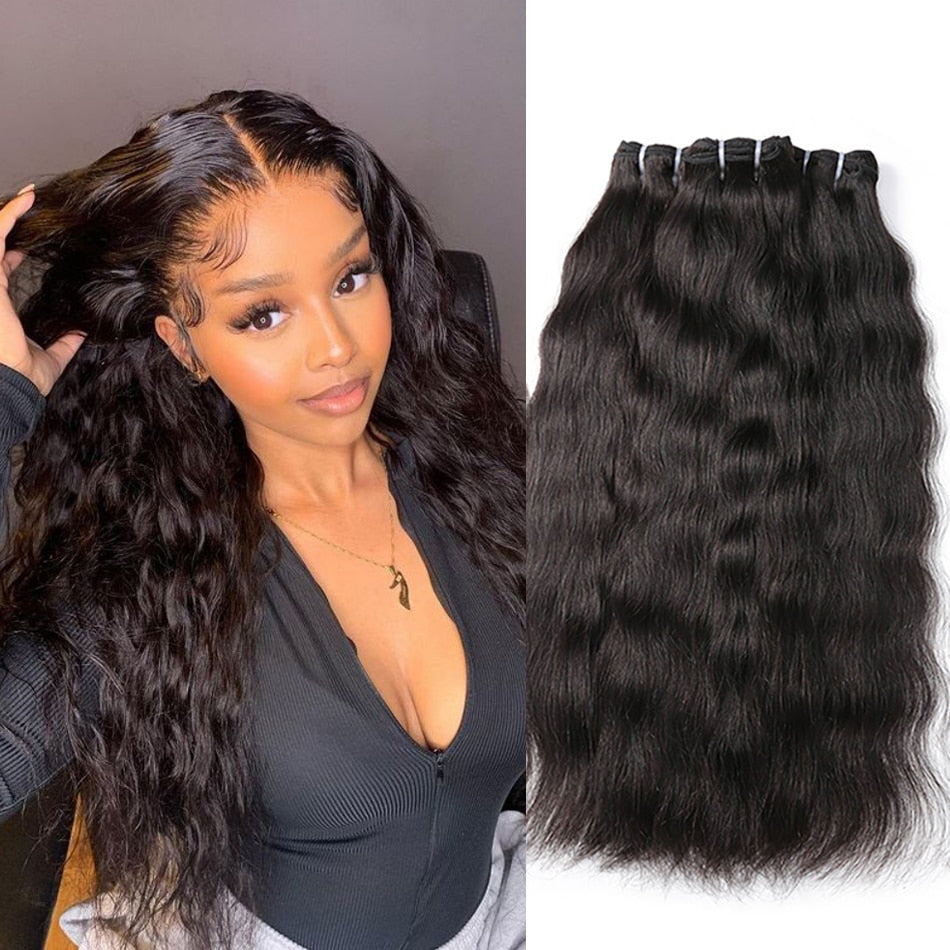 Natural Straight Raw Unprocessed Hair Bundles Brazilian Virgin Human Hair