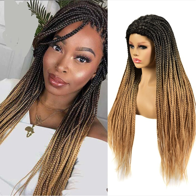 26 Inch Synthetic Hair Box Braided Wigs For Women Long Crochect Braids Hair Wig