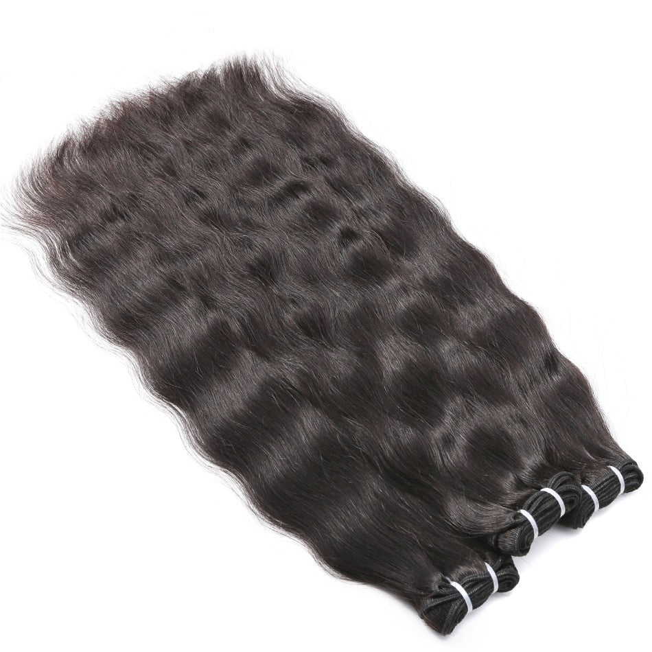 28 30 Inch 3 4 Bundles Indian Raw Virgin Hair Weaves Natural Straight