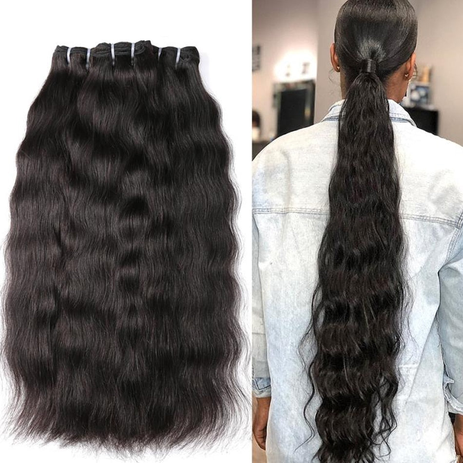 Natural Straight Raw Unprocessed Hair Bundles Brazilian Virgin Human Hair