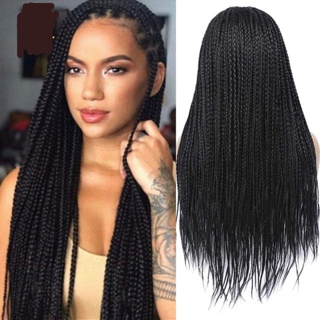 26 Inch Synthetic Hair Box Braided Wigs For Women Long Crochect Braids Hair Wig