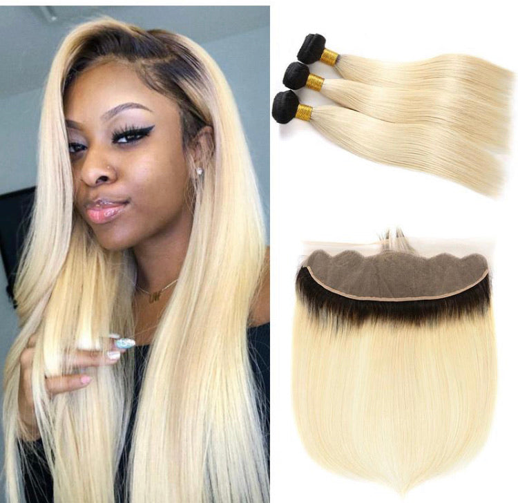 613 Honey Blonde 13x4 Ear to Ear Lace Frontal Closure