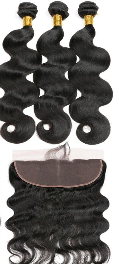 Frontal Peruvian Hair Bundles With Closure