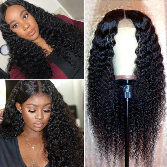 Glueeless Indian Deep Curly Lace Front Wig