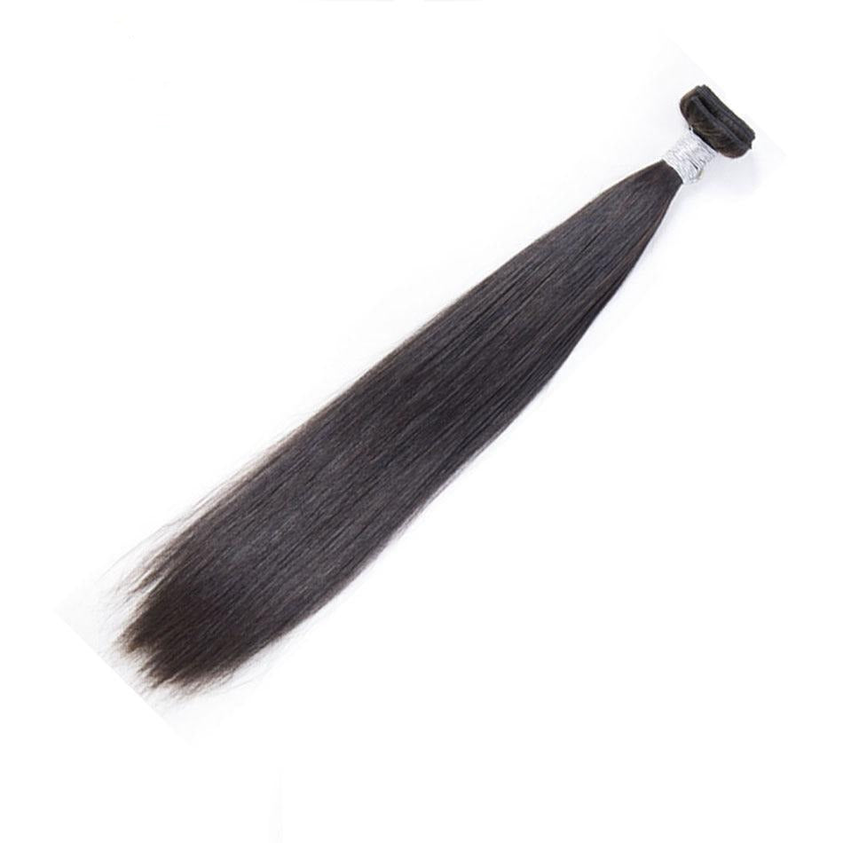 Peruvian Straight Human Hair Weave Bundles Natural Black